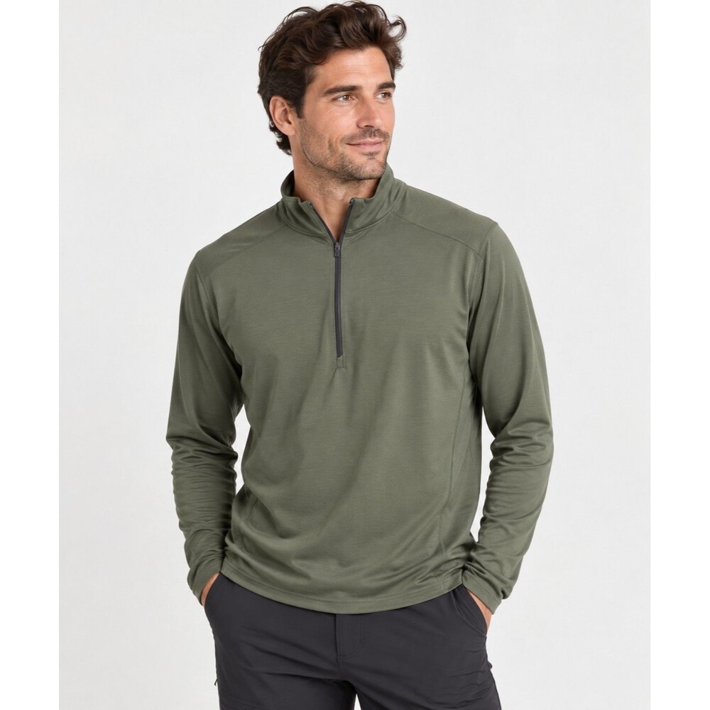 Patagonia Capilene Midweight 1/4 Zip Pullover Men’s Large Green Polartec 44445